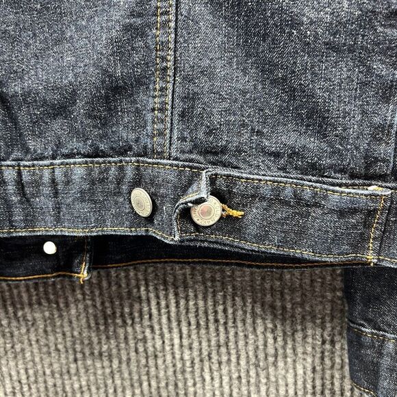 Old Navy Blue Jean Denim Jacket Womens‎ Medium Cotton Coat Dark Wash Casual - Picture 5 of 9